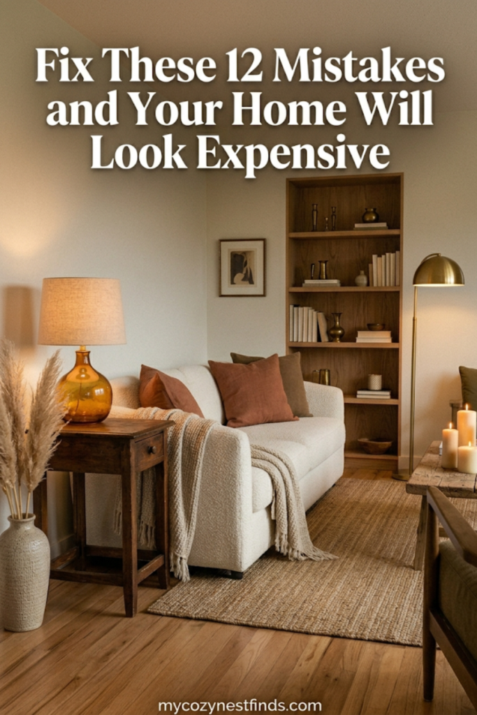 fix these 12 home decor mistakes to make your home look expensive and cozy on a budget